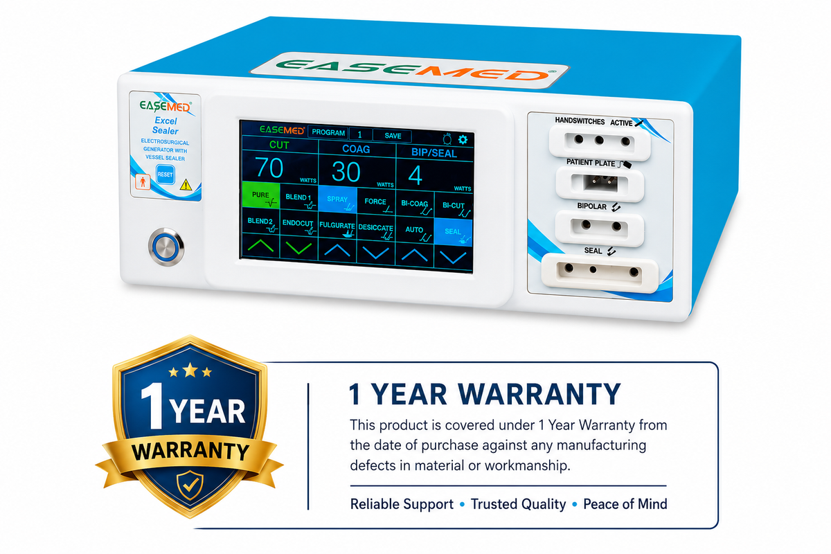 EASEMED Excel Sealer 400W Digital Electrosurgical Generator with Vessel Sealing | Touchscreen ESU - Vishal Surgical Co
