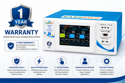 EASEMED Sparsh 400W Electrosurgical Generator | 7" Touchscreen Monopolar & Bipolar ESU - Vishal Surgical Co