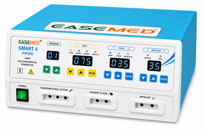 EASEMED SMART 4 PRIME 400W electrosurgical generator with programmable monopolar and bipolar surgical modes.