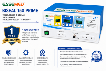 EASEMED Biseal 150 Prime Vessel Sealer & Bipolar Electrosurgical Generator | 150W - Vishal Surgical Co