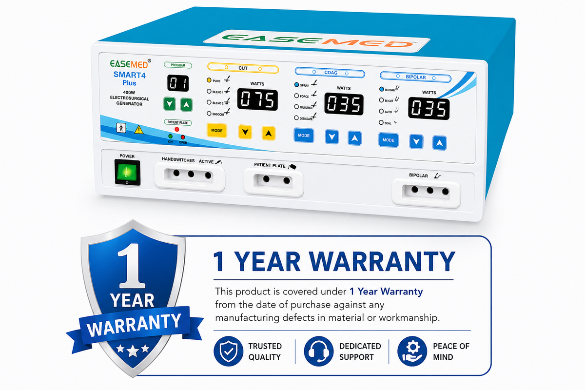 EASEMED Smart 4 Plus 400W Digital Electrosurgical Generator | Monopolar & Bipolar ESU - Vishal Surgical Co
