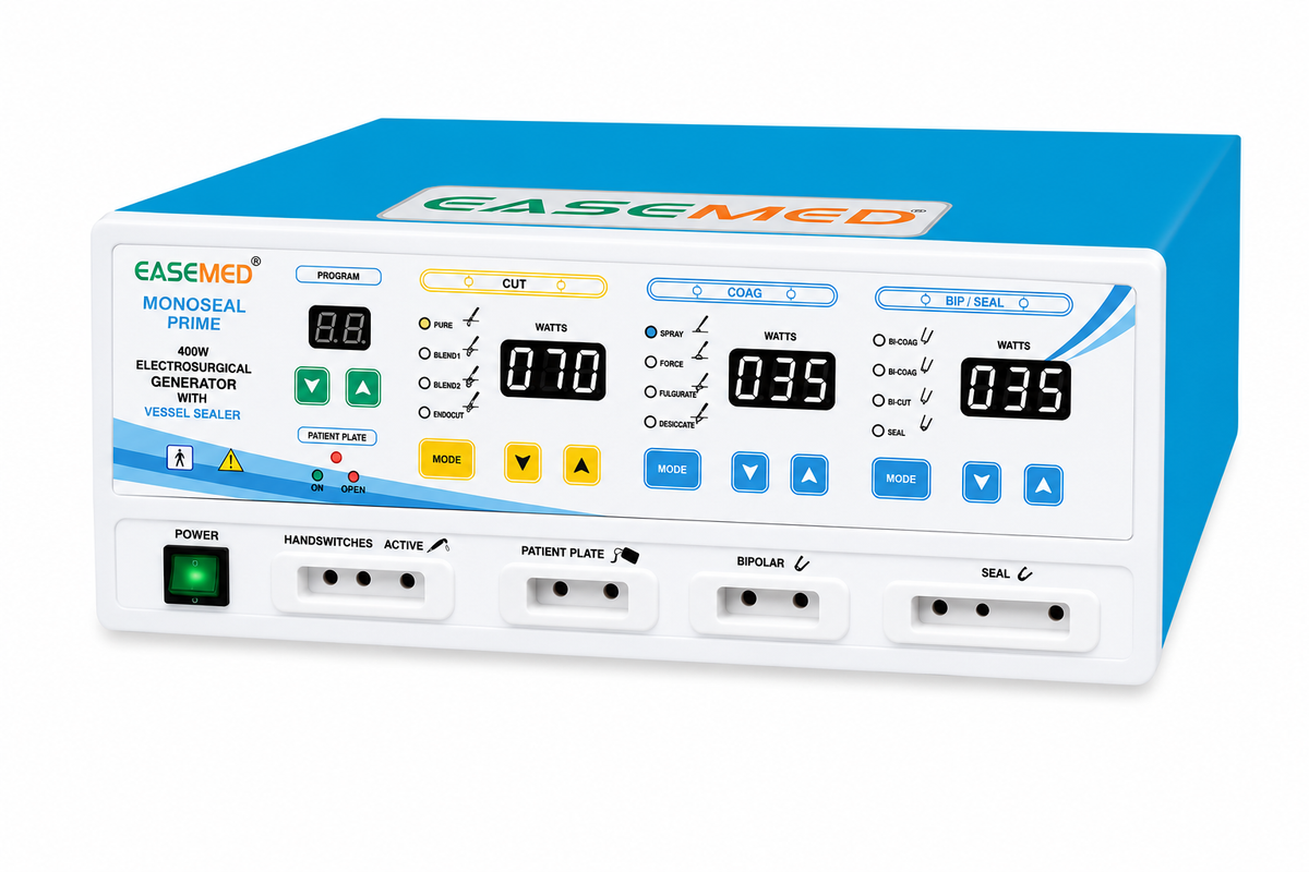 EASEMED Monoseal Prime 400W electrosurgical generator with vessel sealing technology.