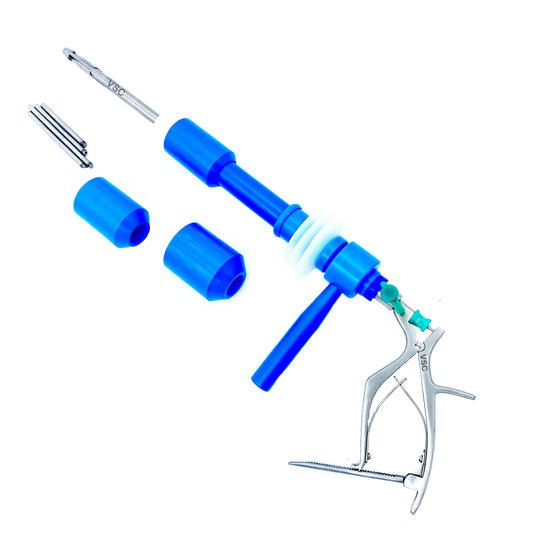 Gynecologic Tenaculum Utrine Manipulator Set with Ratchet Handle - Vishal Surgical Co