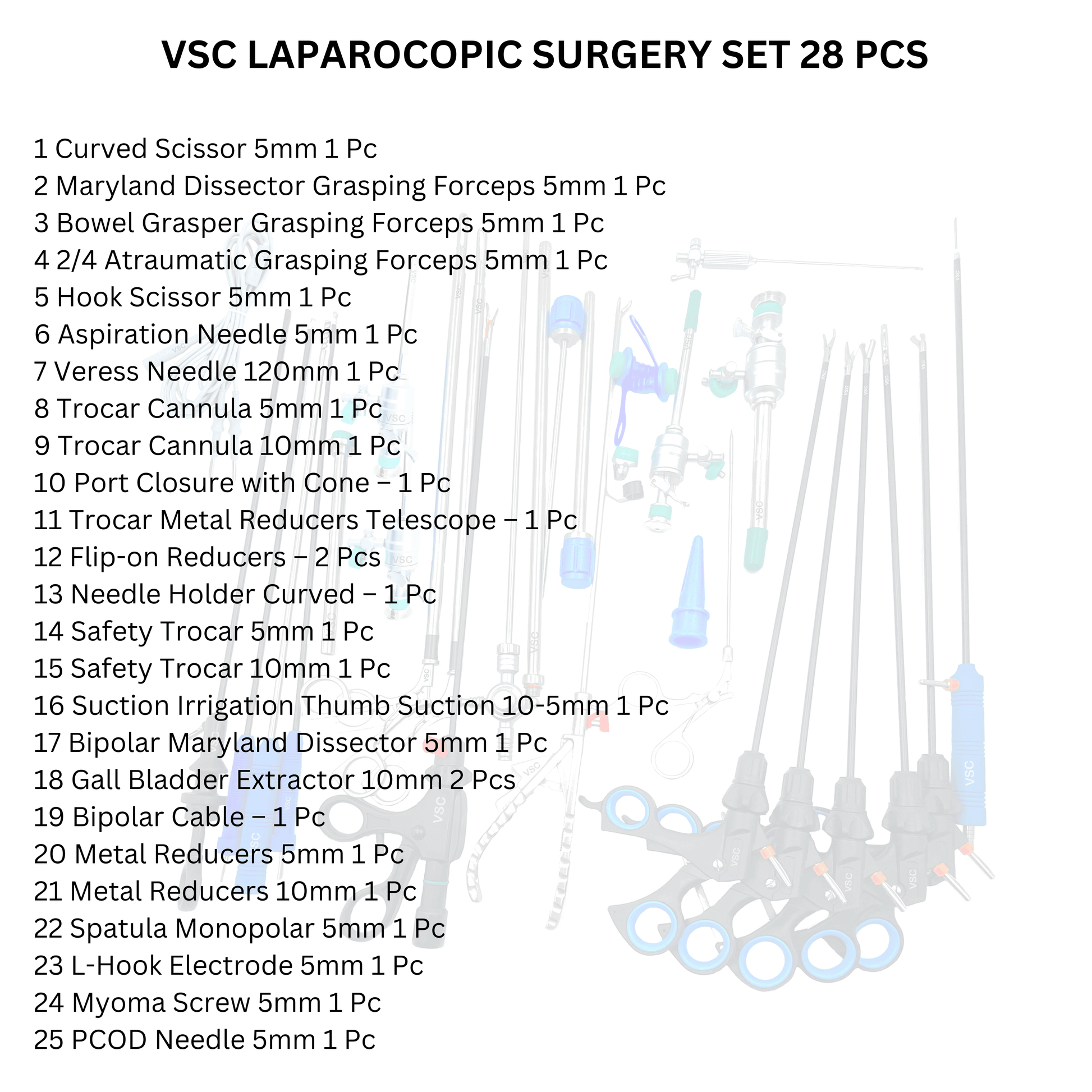 Laparoscopic Surgery Complete Set Surgical Instruments - Vishal Surgical Co