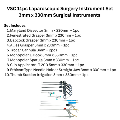 Laparoscopic Surgery Set 3mm Forceps Pediatrics Surgical Instruments - Vishal Surgical Co