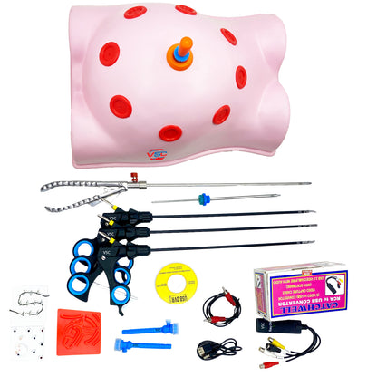Complete laparoscopic training solution with VSC Endotrainer. Practice suturing, knot-tying & cutting safely. Compatible with mobile, PC, and TV.